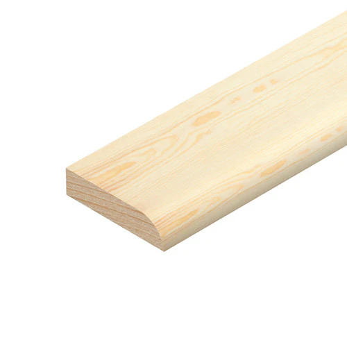 Pine Round One Edge Cover Mould 34mm x 9mm x 2400mm